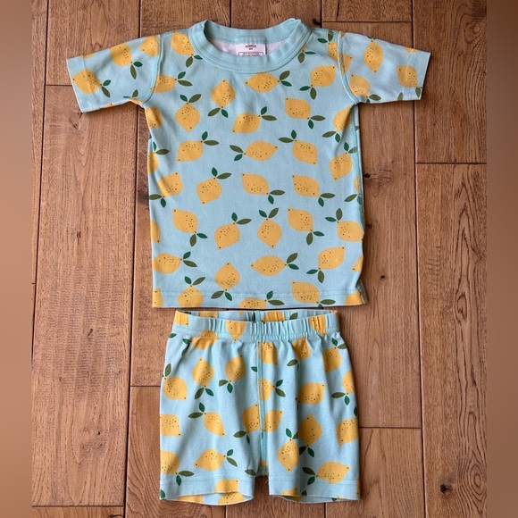 Hanna Andersson Lemon Print Short Pajamas Set size 4 - Picture 2 of 11